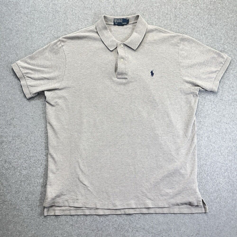 Polo by Ralph Lauren Polo Shirt Mens XL Gray Cotton Collared Short Sleeve Casual